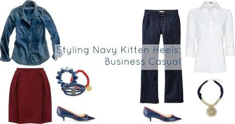 Ask Allie: Styling Navy and Oxblood Kitten Heels Ask Allie: Styling Navy and Oxblood Kitten Heels