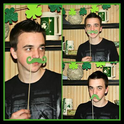Kiss Me I'm Irish & Mustache Photo Prop