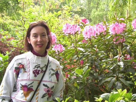 Claude Monet Water Garden in Giverny - Jean beside Rhododendrons - France