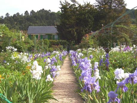 Claude Monet Home and bed of irises in Giverny -  France