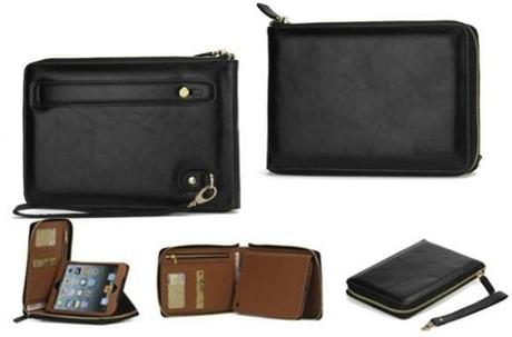 iPad mini leather case  - black