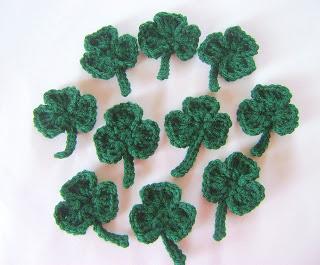 New!!! St. Paddy's Crochet Shamrock Magnets! New in my sh...
