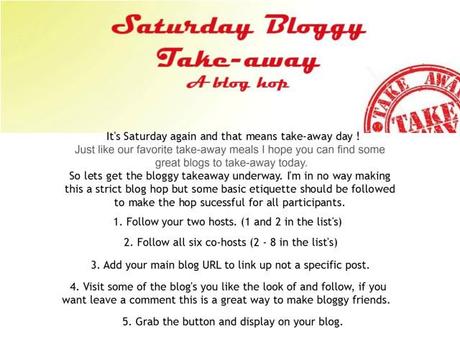 Saturday Bloggy Takeaway – Come & link up your blog! Saturday Bloggy Takeaway – Come & link up your blog!