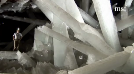 5 one-of-a-kind places on Earth Superman's ice fortress Screenshot from Madrid documentary El Misterio De Los Cristales Gigantes