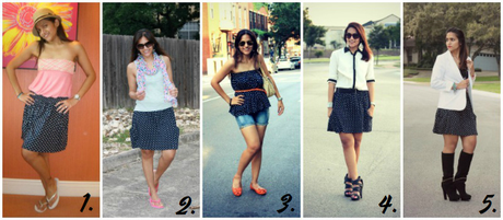 Shopping Ban Link Up + Five Ways To Wear Polka Dot Skirt
