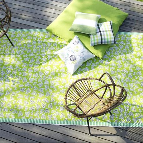 Trend Alert: Spring in Pastels Meadow Leaf Moss Area Rug - Designers Guild