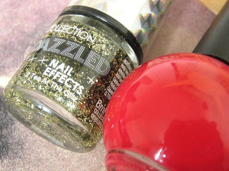 NOTD - Ladybug with glitter 3