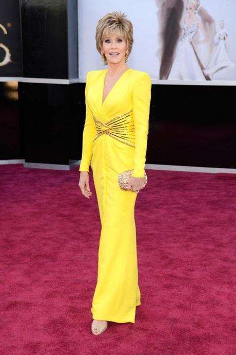 Jane-Fonda-Versace-yellow-dress