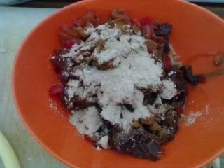 Christmas Fruit Cake in one bowl...
