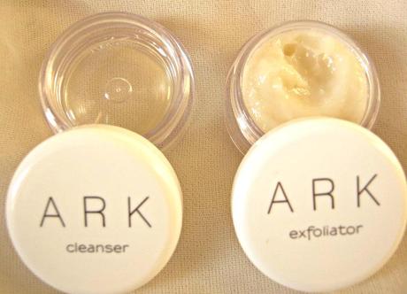 ARK Skincare - age prepare sample kit A picture of ARK skincare Cleanser and Exfoliator.