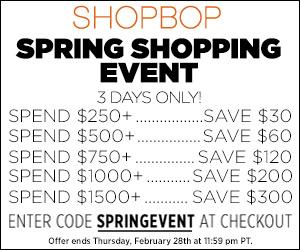 Sale Alert: SHOPBOP spring shopping event