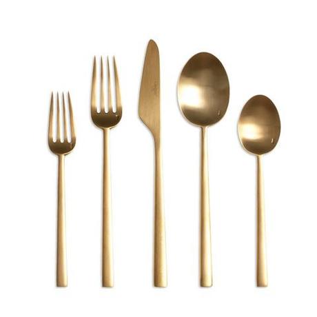 5 New Modern Cutlery Picks warm-toned modern metal flatware
