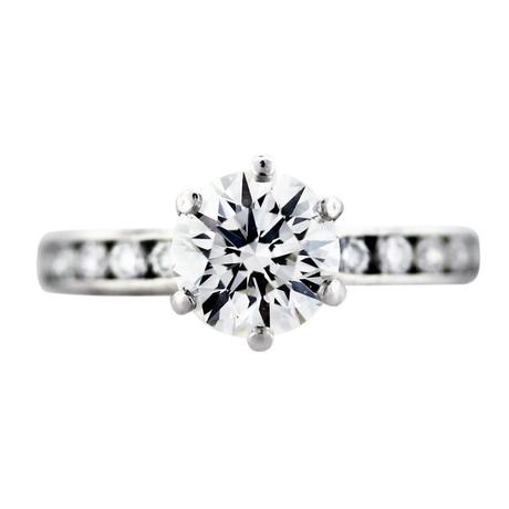 estate tiffany engagement ring Tiffany and Co Platinum Round Brilliant Engagement Ring, tiffany engagement rings estate sale