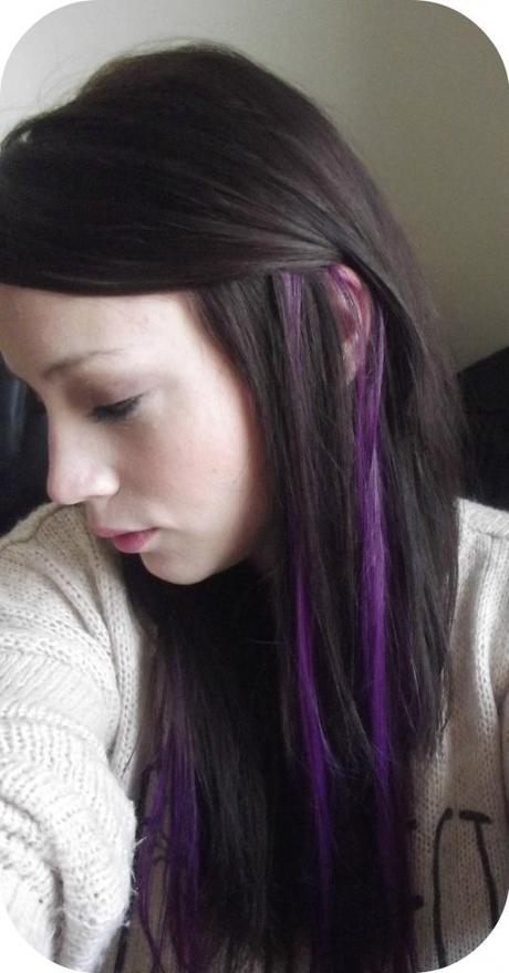 Purple Streaks in My Hair - I& Clip in Highlight. - Paperblog