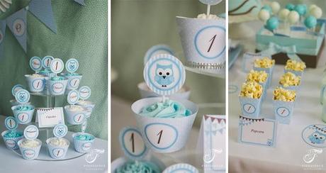 A Blue Owl Themed Party for a 1st Birthday by Little Dimple Designs A Blue Owl Themed Party for a 1st Birthday by Little Dimple Designs