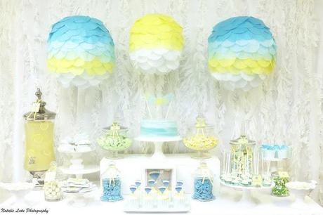 Up Up and Away Baby Shower Table by Sugar Coated Mama