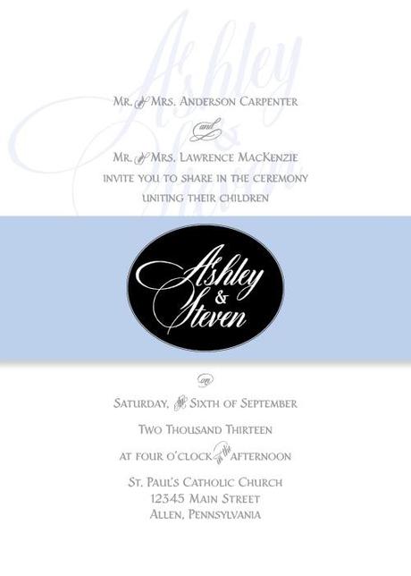 Post image for Wedding Invitation with Dom Loves Mary Calligraphy Font