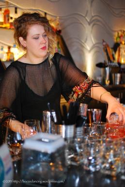 Chauncey Scates making The Powder Room Punch Cocktail An Evening At The American Spirits Bartender Competition