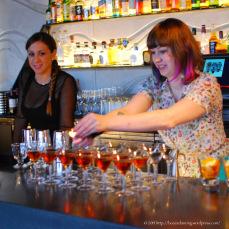 Bess Gulliver making her Jazz Baby Cocktail An Evening At The American Spirits Bartender Competition