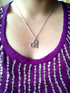 MOM heart necklace from my heartbeat
