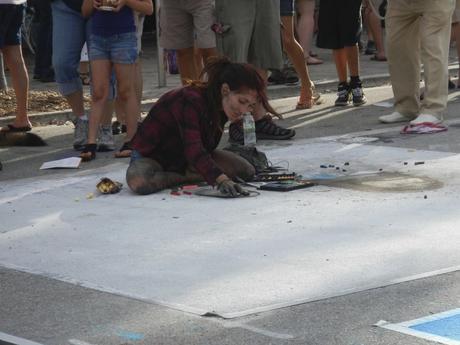 Girl Working on Street Painting