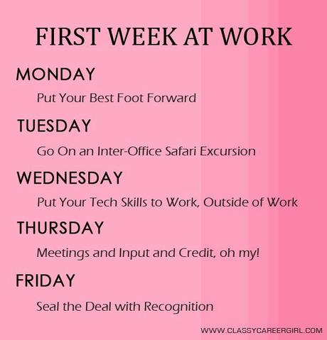 5 steps first week at work