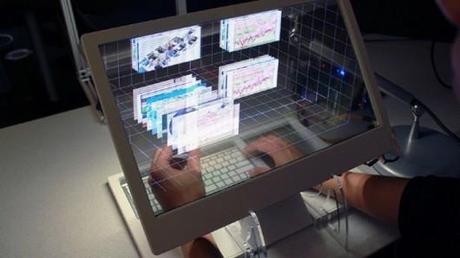 SpaceTop 3D transparent computer
