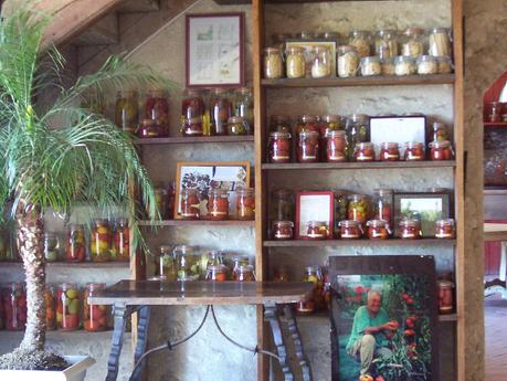The Award-winning Gardens at Château de la Bourdaisière Jarred tomatoes - on shelves at Château de la Bourdaisière - France