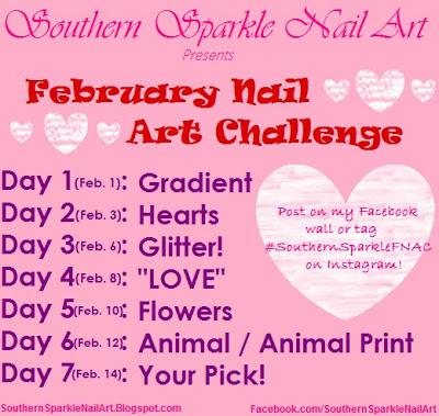 February Nail Art Challenge - Glitter