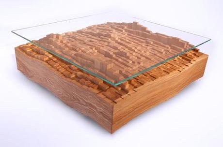 Mastering the Wood Grain Scattered Pixel Coffee Table by EndGrain