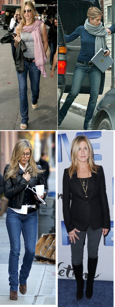 Jennifer Aniston has a relaxed style and often wears jeans