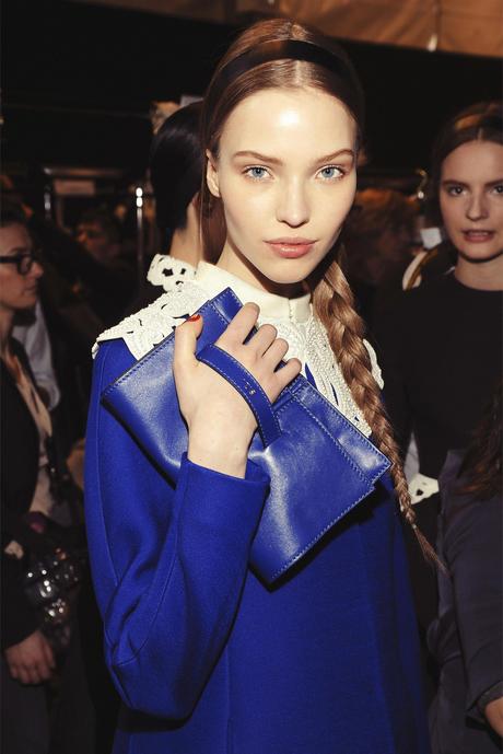 Our favorite models of the Fashion Weeks for Fall-Winter 2013-2014 Sasha Luss bacstage @ Valentino