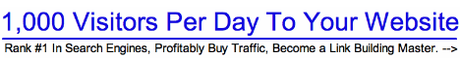 How to Get 1,000 Visitors A Day To Your Website