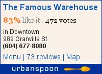 The Famous Warehouse on Urbanspoon