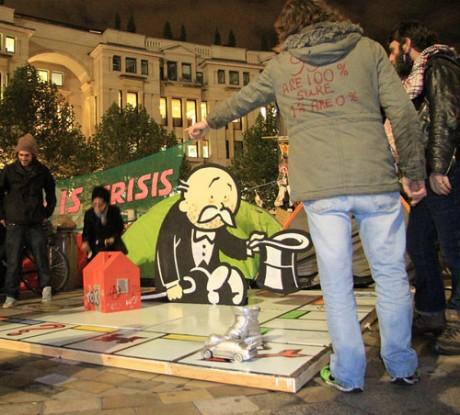 banksy occupy london 460x415 Banksys new artwork for the Occupy London Movement