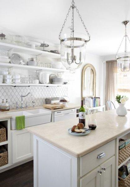 A bright, white, beautiful kitchen