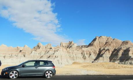 VW GTI at the Badlands