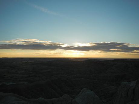 Sunset over the Badlands