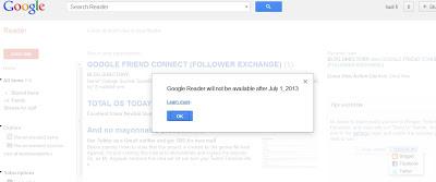 Image of google reader not available anymore
