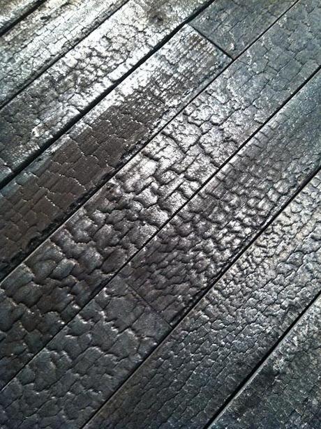 Armory Show #nyc photos: #burnt wood pattern, vintage collars