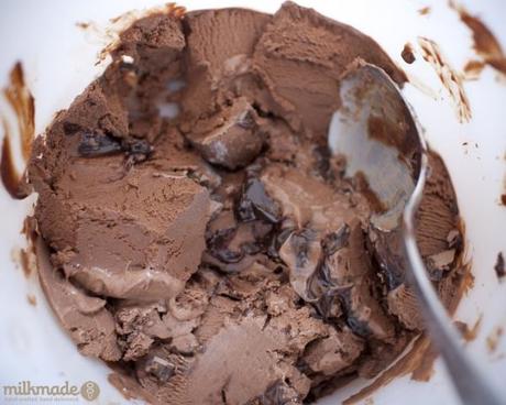 Chocolate Ice Cream with Chocolate Chips  Chocolate Fudge Ripple