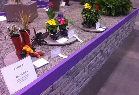Flowers Planted in Shoes and Boots at Canada Blooms