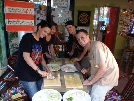 Jeremy at a Cooking Class in China