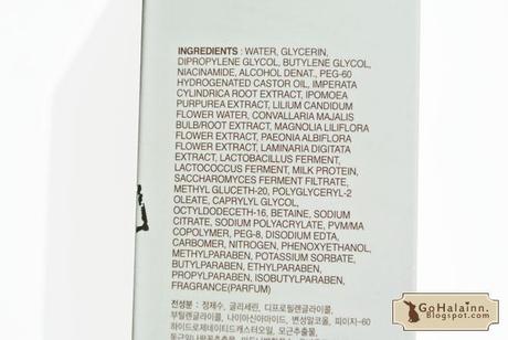 Skinfood Steam Milk Essence Mist Ingredient list