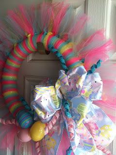 Easter Tulle Wreath