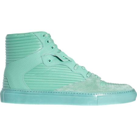 Balenciaga Pleated High Top Sneakers in Mint ($595)
