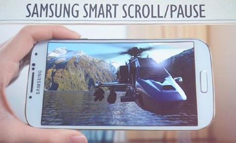 smart scroll Galaxy S4 and New Features For You