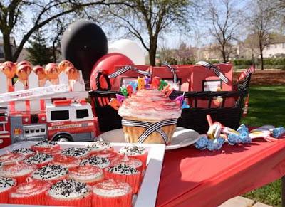 Adam's Fire Truck Themed 1st Birthday Party