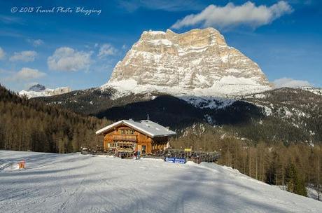 Charming mountain huts on ski slopes