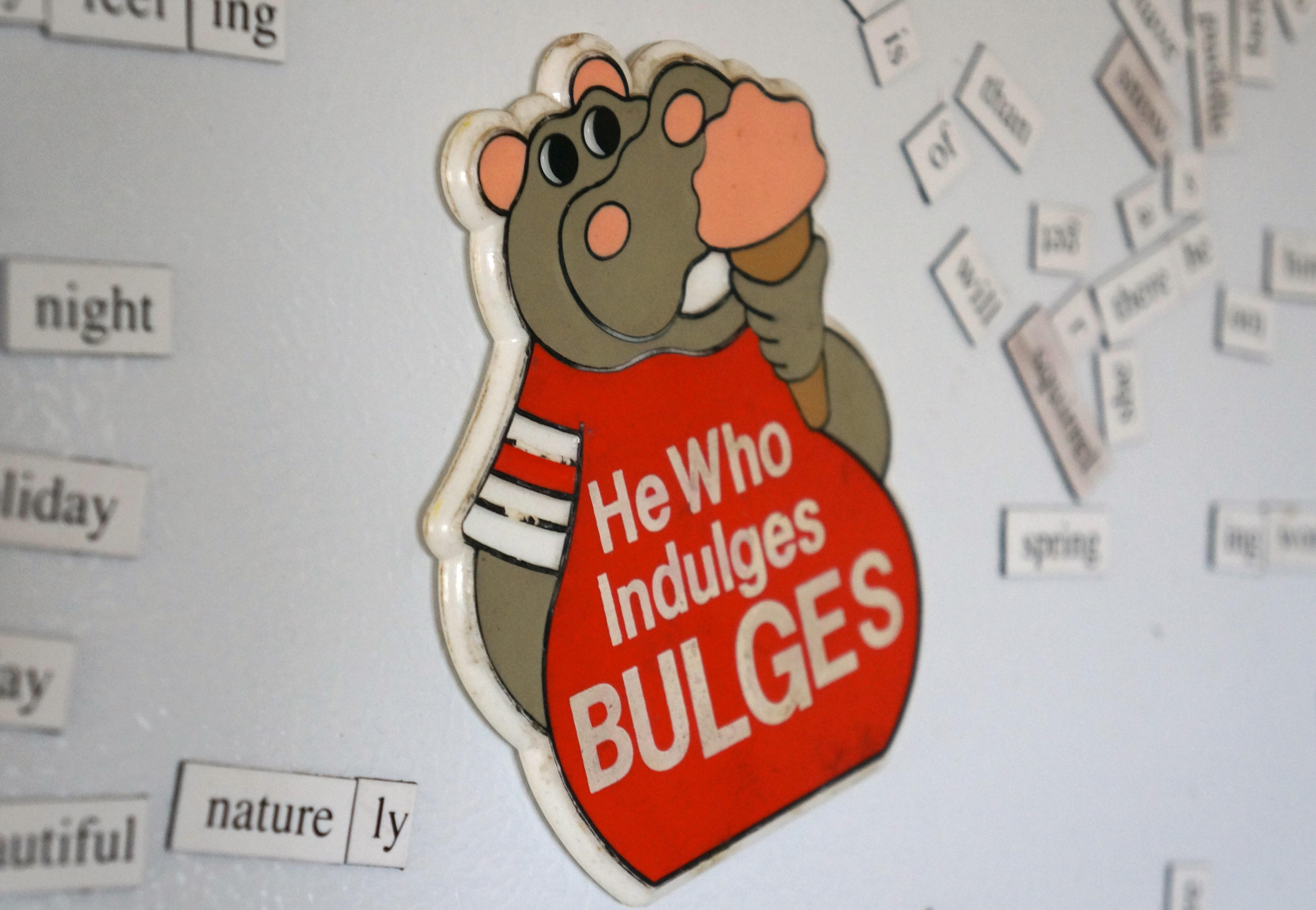 he who indulges bulges magnet